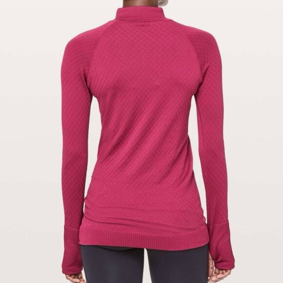 LULULEMON Star Ruby Rest Less 1/2 Zip Long Sleeve Active Pullover Run Top Sz 6 - Picture 12 of 13